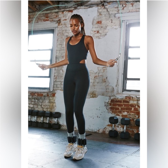 Free People Movement Back It Up Onesie in Black - Picture 5 of 6